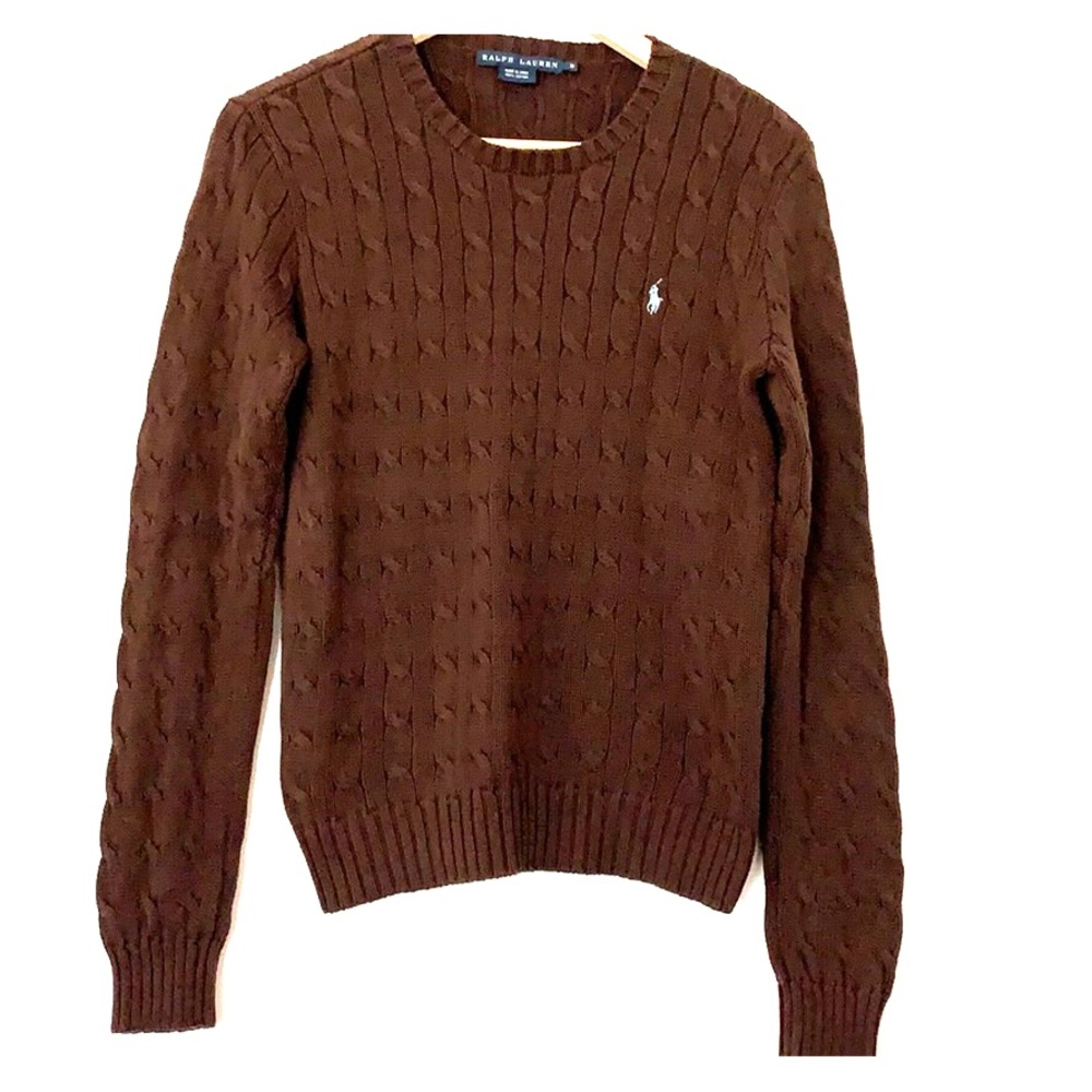 Ralph Lauren Chocolate cable knit sweater